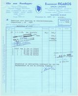 Factuur Facture - Alles Voor Haarkappers - Ets Figaros - Simon Lahorte - Gent 1968 - Droguerie & Parfumerie