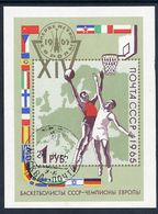 SOVIET UNION 1965 Basketball Championship Winners Block Used..  Michel Block 40 - Gebraucht