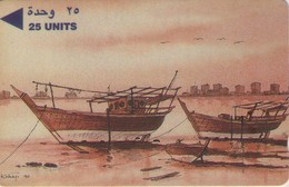 BAHREIN. 3BAHA. Pintura - Koheji Wahab. Local Dhows. 1990. (004) - Bahrain