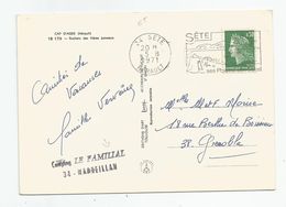 Marcophilie - Cachet Camping Le Familial Marseillan Flamme Sète 1971 - 34 Hérault - 1961-....