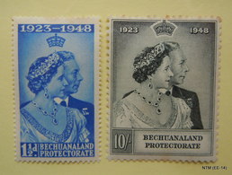 BECHUANALAND PROTECTORARE 1948 King George VI And Queen Elizabeth: Royal Silver Wedding Anniversary Pair MH - 1885-1964 Bechuanaland Protettorato