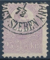 O 1871 K?nyomat 25kr Nagyszebeni Pénzutalvány Bélyegzéssel (45.000) Sign: Zenker - Altri & Non Classificati