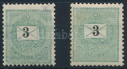 ** 1889  3kr Balra Tolódott értékszám + Támpéldány - Otros & Sin Clasificación