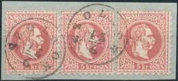 1867 5kr Vízszintes Hármascsík ,,SZOLNOK' - Sonstige & Ohne Zuordnung