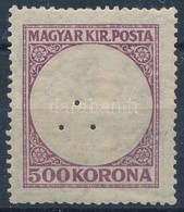 ** 1921 Koronás Madonna 500K Nem Látható Középrésszel - Other & Unclassified