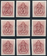 ** 1941 Barnaportó I. Vágott Sor / Postage Due Mi 135-143 Imperforate Set - Autres & Non Classés