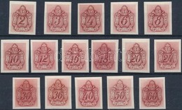 ** 1941 Barnaportó II. Vágott Sor / Postage Due Mi 144-159 Imperforate Set - Other & Unclassified