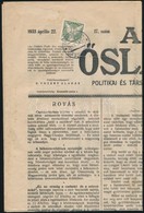 Csehszlovákia 1933 - Altri & Non Classificati