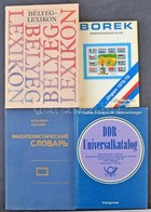 Bélyeglexikon + Borek Magyar Bélyegek Katalógusa 1978/79 + Orosz Nyelv? Filatéliai Lexikon + NDK Katalógus DDR Universal - Other & Unclassified