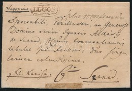 1834 Portós Levél / Cover With Postage Due 'LUGOS' - 'KL.KANISA' - Autres & Non Classés