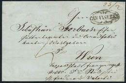 1842 Portós Levél / Cover With Postage Due 'CARANSEBES' - 'WIEN' - Other & Unclassified