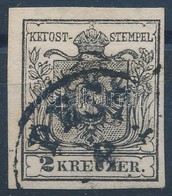 O 1850 2kr MP III Fekete ,,PEST(H)'  Certificate: Strakosch - Sonstige & Ohne Zuordnung