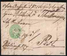 1864 3kr Helyi Levélen ,,OFEN' - ,,PESTH' (90.000) - Sonstige & Ohne Zuordnung