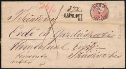 1873 Ajánlott Levél A Címoldalon Réznyomat 5kr, A Hátoldalon Hiányos 2kr + 3kr Bérmentesítéssel, 1 Bélyeg Hiányzik 'TÉCS - Sonstige & Ohne Zuordnung