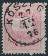 O 1874 Színesszámú 5kr Papírránccal - Andere & Zonder Classificatie