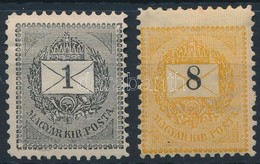 ** 1898 1kr és Elfogazott 8kr 11 1/2 Fogazással - Altri & Non Classificati