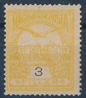 ** 1913 Turul 3f  Narancssárga Helyett Világossárga Színben / Mi 111 In Colour Of The 2f (yellow Instead Of Orange) - Other & Unclassified