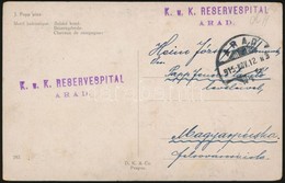 1915 Tábori Posta Képeslap 'K.u.K. RESERVESPITAL ARAD' - Other & Unclassified