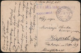 1917 Tábori Posta Képeslap 'M. Kir. 30/I. Hadtápzászlóalj PODGORICA - MONTENEGRO' - Other & Unclassified
