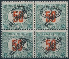 ** Debrecen I. 1919 Portó/Köztársaság 50f Négyestömb Garancia Nélkül (30.000) - Other & Unclassified