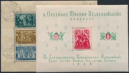 ** O 1938 Szent István Hajtott Blokk Alkalmi Bélyegzéssel + ORBÉK Blokk (12.000) - Other & Unclassified