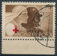 O 1944 Vöröskereszt (III.) 20f ívszéli Bélyeg Eltolódott Vöröskereszt / Mi 749 Margin Piece, Shifted Red Cross - Altri & Non Classificati