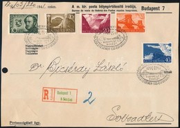 1941 Gróf Széchenyi István Sor Ajánlott Levélen Alkalmi Bélyegzéssel + Emléklap - Other & Unclassified