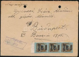 1945  (3. Díjszabás) Távolsági Ajánlott Levél Budapestre 30P Bérmentesítéssel. (kézzel Rajzolt Tintaceruzás Ragjegy,,Vat - Other & Unclassified