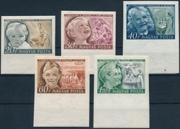 ** 1950 Gyermek (I.) Vágott ívszéli Sor (13.000) / Mi 1101-1105 Imperforate Margin Set - Autres & Non Classés