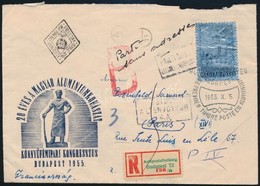 1955 Alumínium Ajánlott FDC Párizsba, Visszairányítva - Other & Unclassified