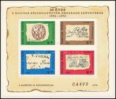 ** 1972 Bélyegnap Blokk Középen Vágott, 'A Magyar Posta Ajándéka' - Sonstige & Ohne Zuordnung