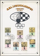 1974 Sakkolimpia Nizza Emléklap A Sorral - Sonstige & Ohne Zuordnung