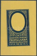 ** 1938/5a  Siófoki IV. Nemzetközi Sporthét Propaganda Bélyegkiállítás Emlékív Fázisnyomata Sárga Színben - Other & Unclassified