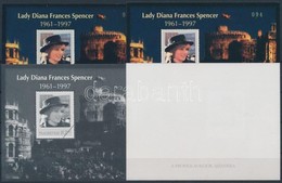 ** 1997/18 Lady Diana Frances Spencer 4 Db-os Emlékív Garnitúra Azonos Sorszámmal (30.000) - Autres & Non Classés