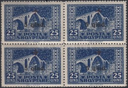 ** 1924 Vöröskereszt 25Q Négyestömb Mi 98 - Sonstige & Ohne Zuordnung