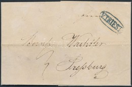 1834 Portós Levél / Unpaid Cover 'V.TRIEST' - Presburg - Other & Unclassified