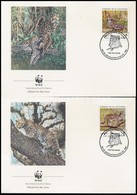 1988 WWF Kisméret? Macskafélék Sor 4 Db FDC-n Mi 1734-1737 - Sonstige & Ohne Zuordnung