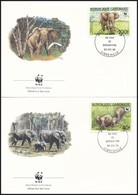 1988 WWF: Erdei Elefánt Sor 4 Db FDC-n Mi 1009-1012 - Sonstige & Ohne Zuordnung