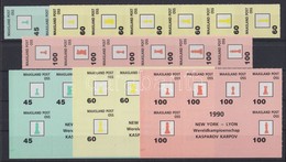 ** 1990 Maasland Magánposta Sakk Sor Hatoscsíkokban és Blokksor - Altri & Non Classificati