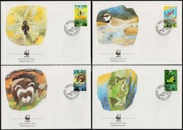 ** 1989 WWF Állatok Sor + Sor 4 FDC-n Mi 967-970 - Other & Unclassified