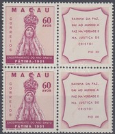 ** 1951 A Szent év Vége Szelvényes Négyestömb Mi 386 Zf - Sonstige & Ohne Zuordnung