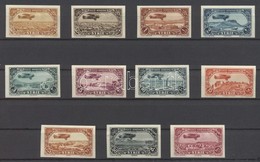 * 1931 Légiposta Mi 356-366 Vágott Sor / Imperforate Set (362, 365 Papírelvékonyodás / Thin Paper) Signed: Sanabria - Altri & Non Classificati