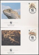 ** 1991 WWF Gyíkok Sor + A Sor 4 FDC-n Mi 1160-1163 - Altri & Non Classificati