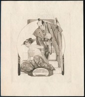 Franz Von Bayros (1866-1924): Erotikus Ex Libris William Lipka. Heliogravür, Papír, Jelzés A Nyomaton, 11×9 Cm. - Altri & Non Classificati