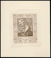 Antonio Lima  (1891-1958): Ex Libris Prof.Joao De Almeida Lucas. Rézkarc, Papír, Hátán Jelzett, 7×6 Cm - Andere & Zonder Classificatie