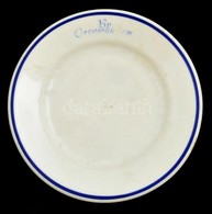 Zsolnay Porcelán Tányér, Bp. Orvosegyetem Felirattal, Jelzett, Kopott, D: 18 Cm - Altri & Non Classificati