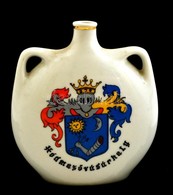 Alföldi Porcelán Kulacs, Matricás, Hibátlan, Jelzett, M:13 Cm - Sonstige & Ohne Zuordnung