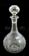 Dekoratív üveg Kiönt? Dugóval, Jelzés Nélkül,a Dugón Nagyon Apró Lepattanásokkal, M: 28 Cm - Glass & Crystal
