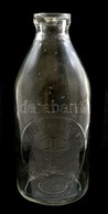 Tejértékesít? Rt. Budapest Tejes üveg, Hibátlan, M: 23,5 Cm - Verre & Cristal