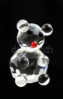 Kristály Mackó Figura / Crystal Bear 6 Cm - Other & Unclassified